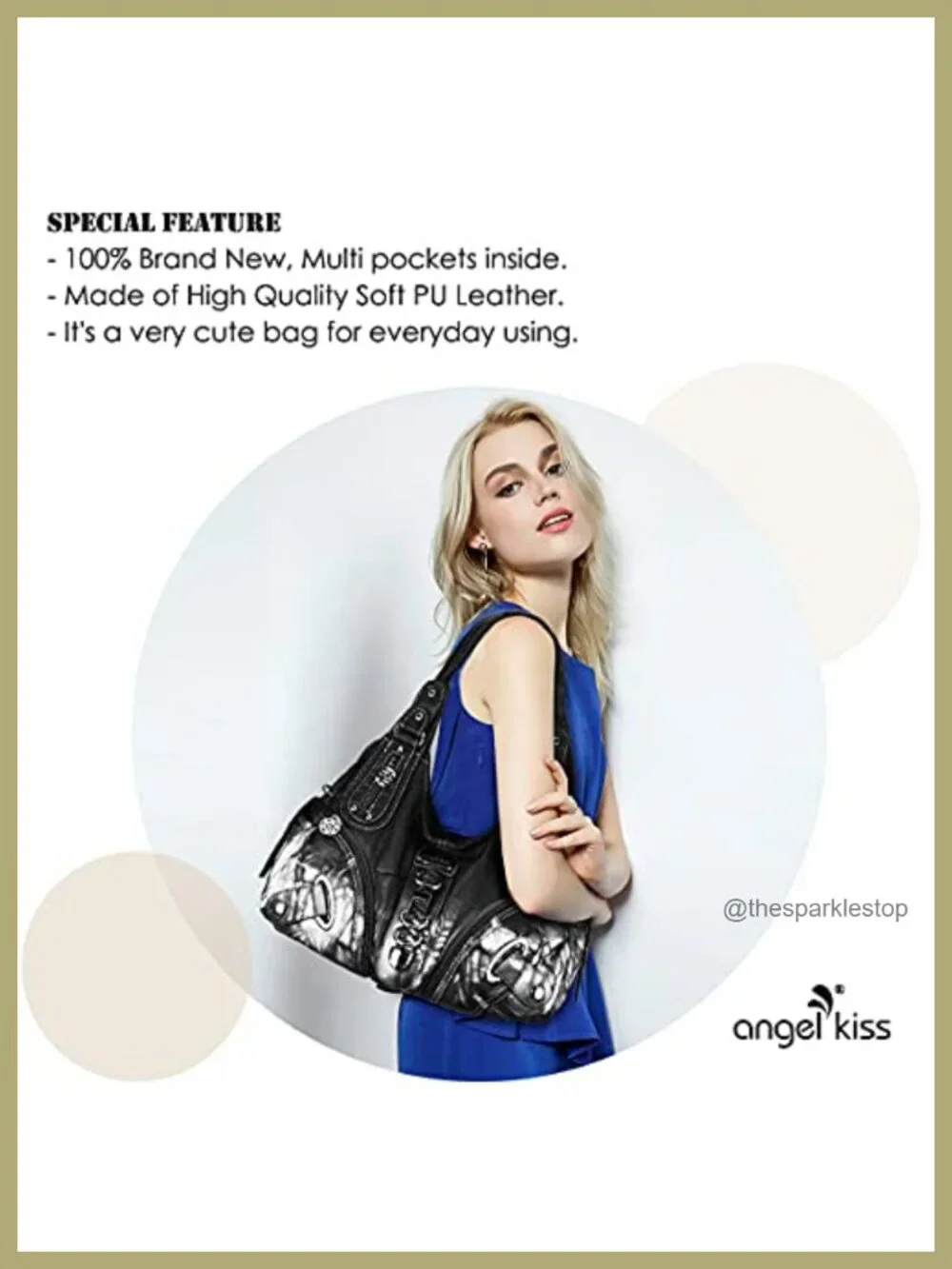 Large Hobo Satchel Handbag Women Washed PU Leather Convertible Shoulder Bag